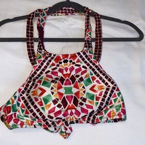 Becca High Neck Bra Swim  top size S multicolor